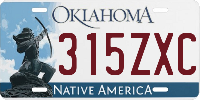 OK license plate 315ZXC