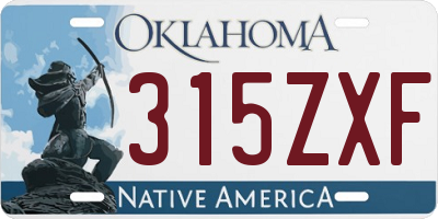 OK license plate 315ZXF