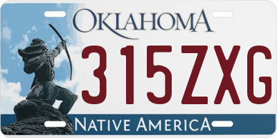 OK license plate 315ZXG