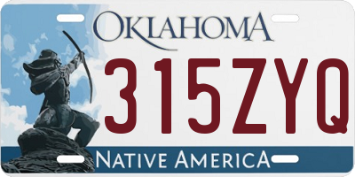 OK license plate 315ZYQ