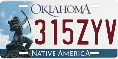 OK license plate 315ZYV