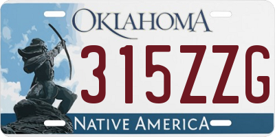 OK license plate 315ZZG