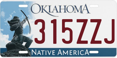 OK license plate 315ZZJ