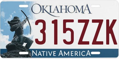 OK license plate 315ZZK