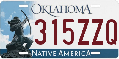 OK license plate 315ZZQ