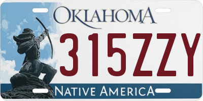 OK license plate 315ZZY
