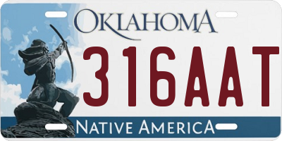 OK license plate 316AAT