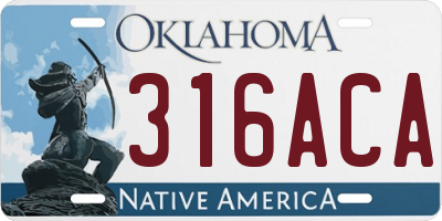 OK license plate 316ACA