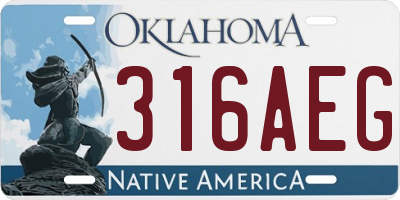 OK license plate 316AEG