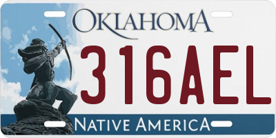 OK license plate 316AEL