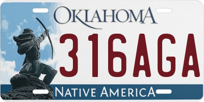 OK license plate 316AGA