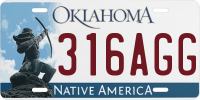 OK license plate 316AGG