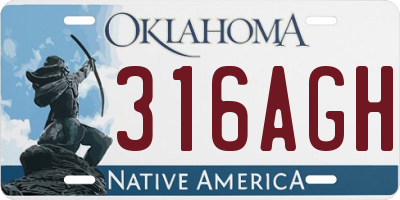 OK license plate 316AGH