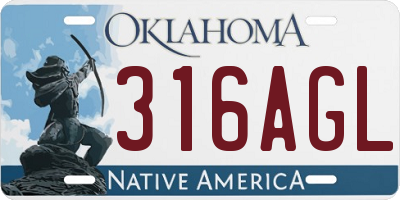 OK license plate 316AGL
