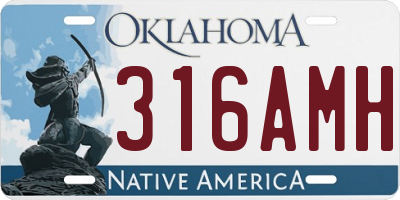 OK license plate 316AMH