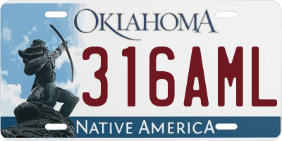 OK license plate 316AML