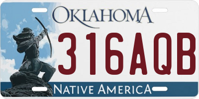 OK license plate 316AQB