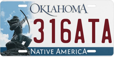 OK license plate 316ATA