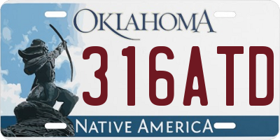 OK license plate 316ATD