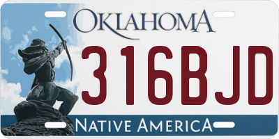 OK license plate 316BJD