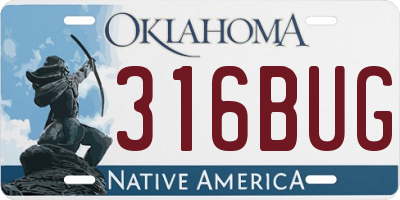 OK license plate 316BUG