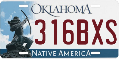 OK license plate 316BXS