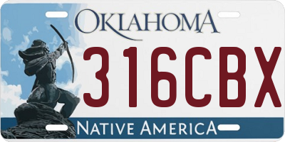 OK license plate 316CBX