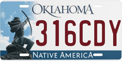 OK license plate 316CDY