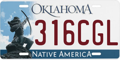 OK license plate 316CGL
