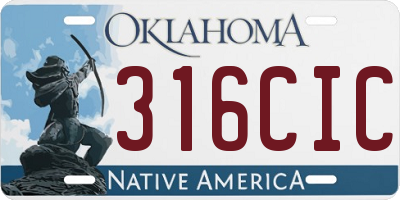 OK license plate 316CIC