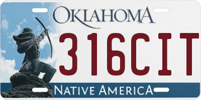 OK license plate 316CIT