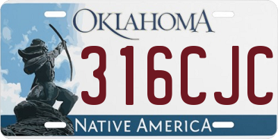 OK license plate 316CJC