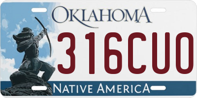OK license plate 316CUO