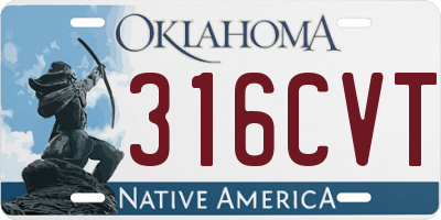 OK license plate 316CVT