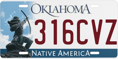 OK license plate 316CVZ