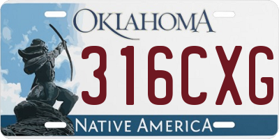 OK license plate 316CXG