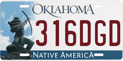 OK license plate 316DGD