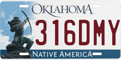 OK license plate 316DMY