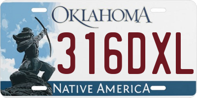 OK license plate 316DXL