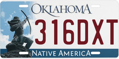 OK license plate 316DXT
