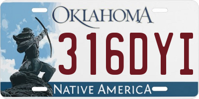 OK license plate 316DYI