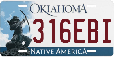 OK license plate 316EBI