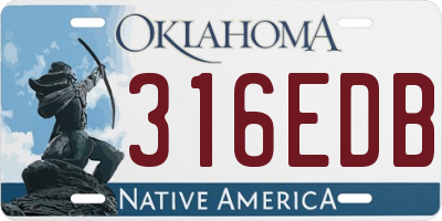 OK license plate 316EDB