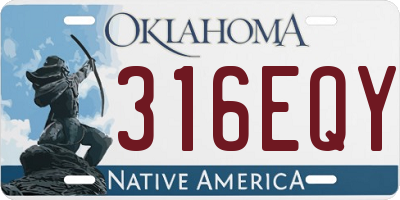 OK license plate 316EQY