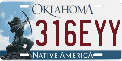 OK license plate 316EYY