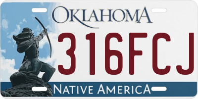 OK license plate 316FCJ