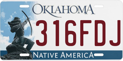 OK license plate 316FDJ