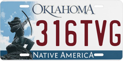 OK license plate 316TVG