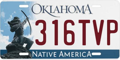 OK license plate 316TVP