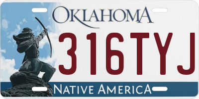 OK license plate 316TYJ